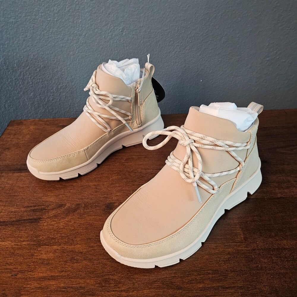 NIB Ryka Charisma Latte Brown Athletic Booties Boots Mud/Water Repellent Sz 7W - Picture 5 of 8